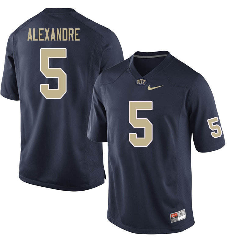 Men #5 Deslin Alexandre Pittsburgh Panthers College Football Jerseys Sale-Navy